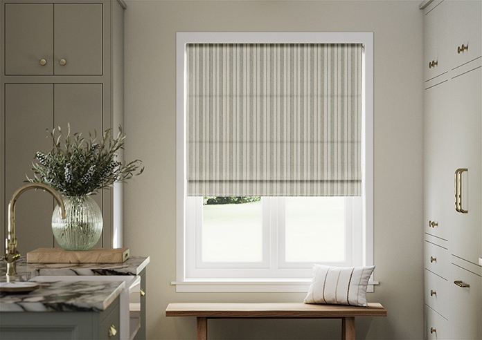 Santorini Stripe, Seaglass - Roman Blind - Image 3